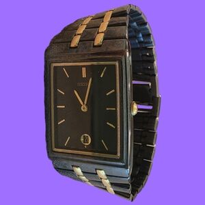 SEIKO Men’s Black/Gold Tone Watch